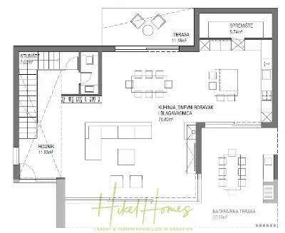 Meerblick - Schlüsselfertige Villa Princ in Seget Vranijca - modernste Technik - 3 SZ — Bild 15