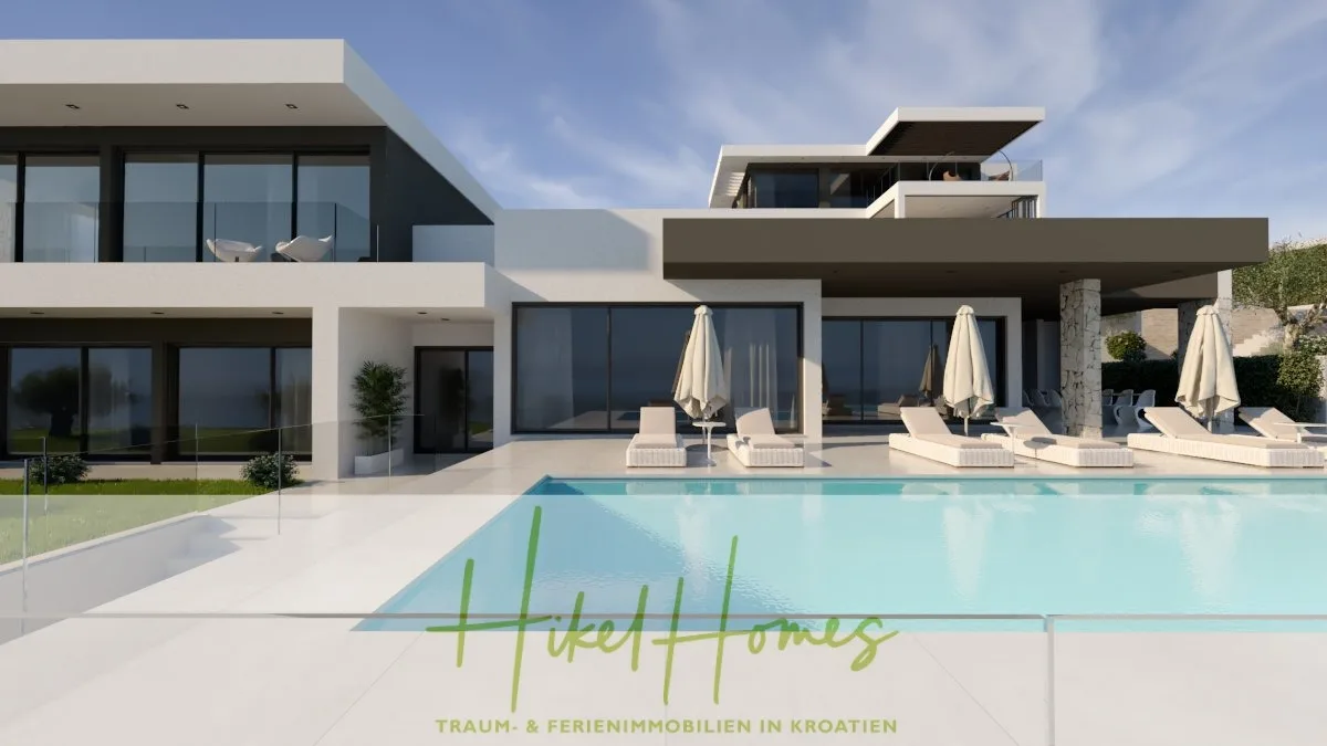 Majestätische Villa Kraljica mit Gästehaus: 610m² Luxuswohnfläche mit atemberaubendem Meerblick — Bild 4