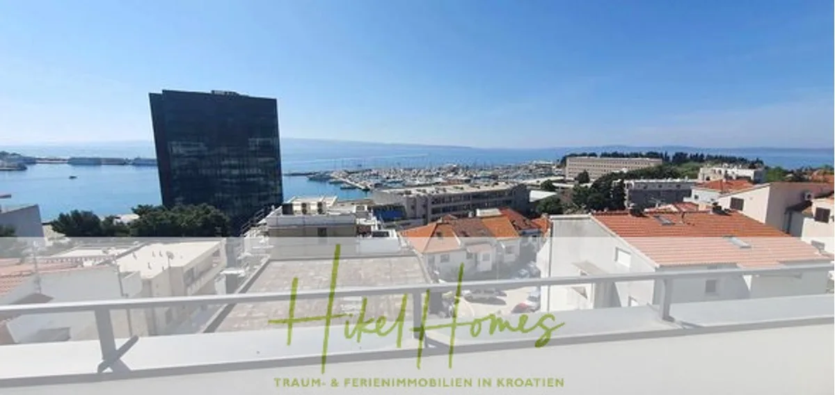 Charmantes 1-Zimmer-Appartement mit Meerblick im Herzen von Split mit Dachterrasse