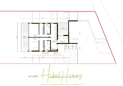 Luxus Villa Sunce / gegenüber Marina Frapa / Meerblick + direkter Meerzugang, Pool, mit 391m² WFL — Bild 25