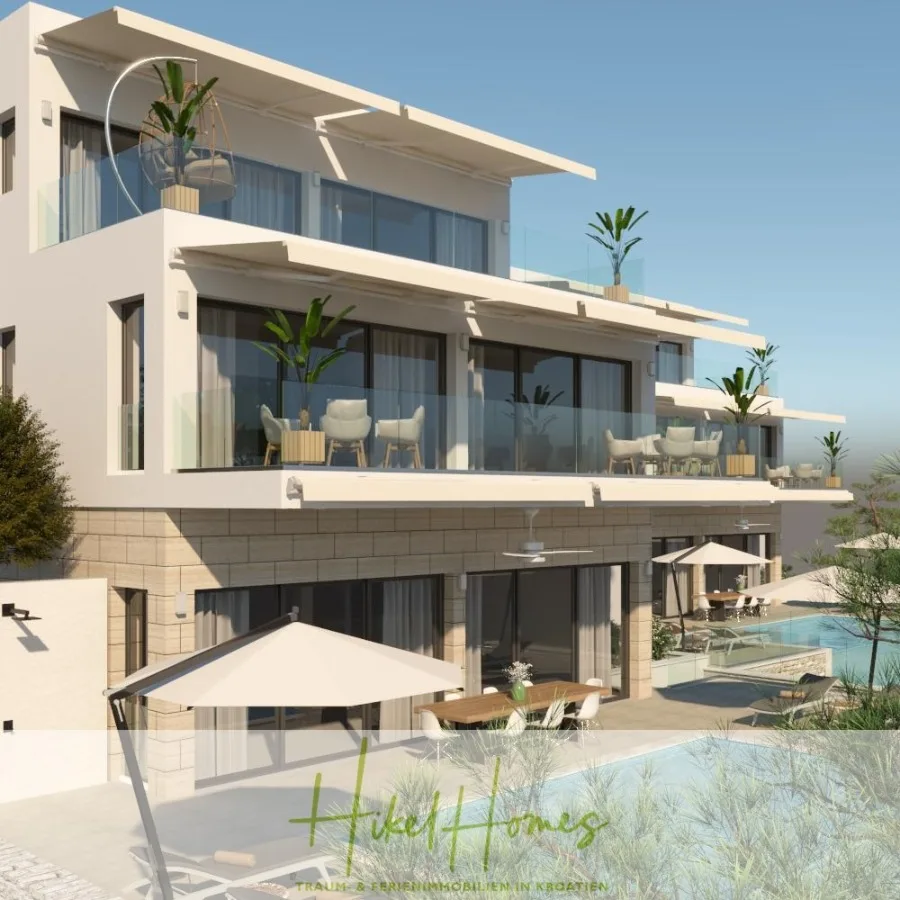 Luxus Villa Sunce / gegenüber Marina Frapa / Meerblick + direkter Meerzugang, Pool, mit 391m² WFL — Bild 1