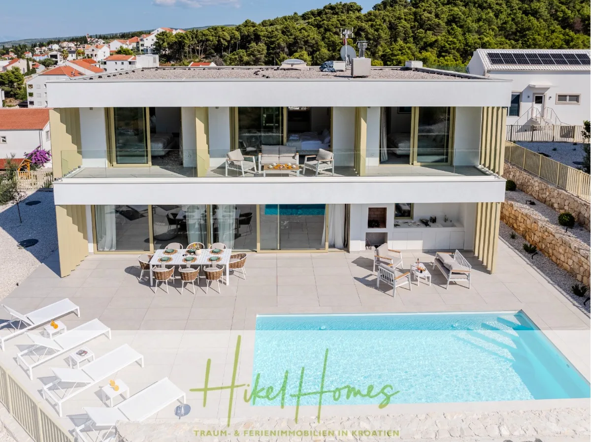 Schlüsselfertige Meerblick Villa SEA in Sutivan (Insel Brac) - 3 SZ + Bad, Pool, Sommerküche, ... — Bild 1