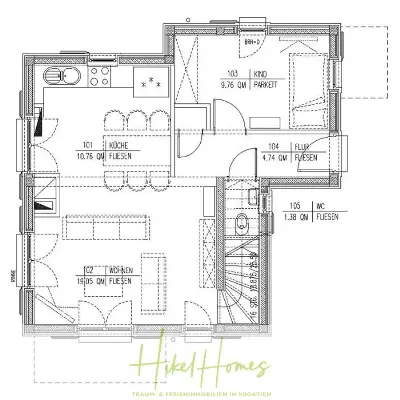 Villa im Mittelmeerstil mit 3 SZ, Pool, Dachterrasse mit Meerblick - möbiliert (15) — Bild 11