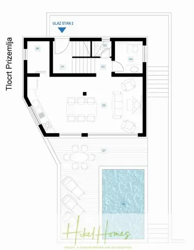 Neubau Meerblick 270m vom Meer entfernt - 3 SZ mit Bädern, Pool, Fertigstellung 2025 — Bild 19