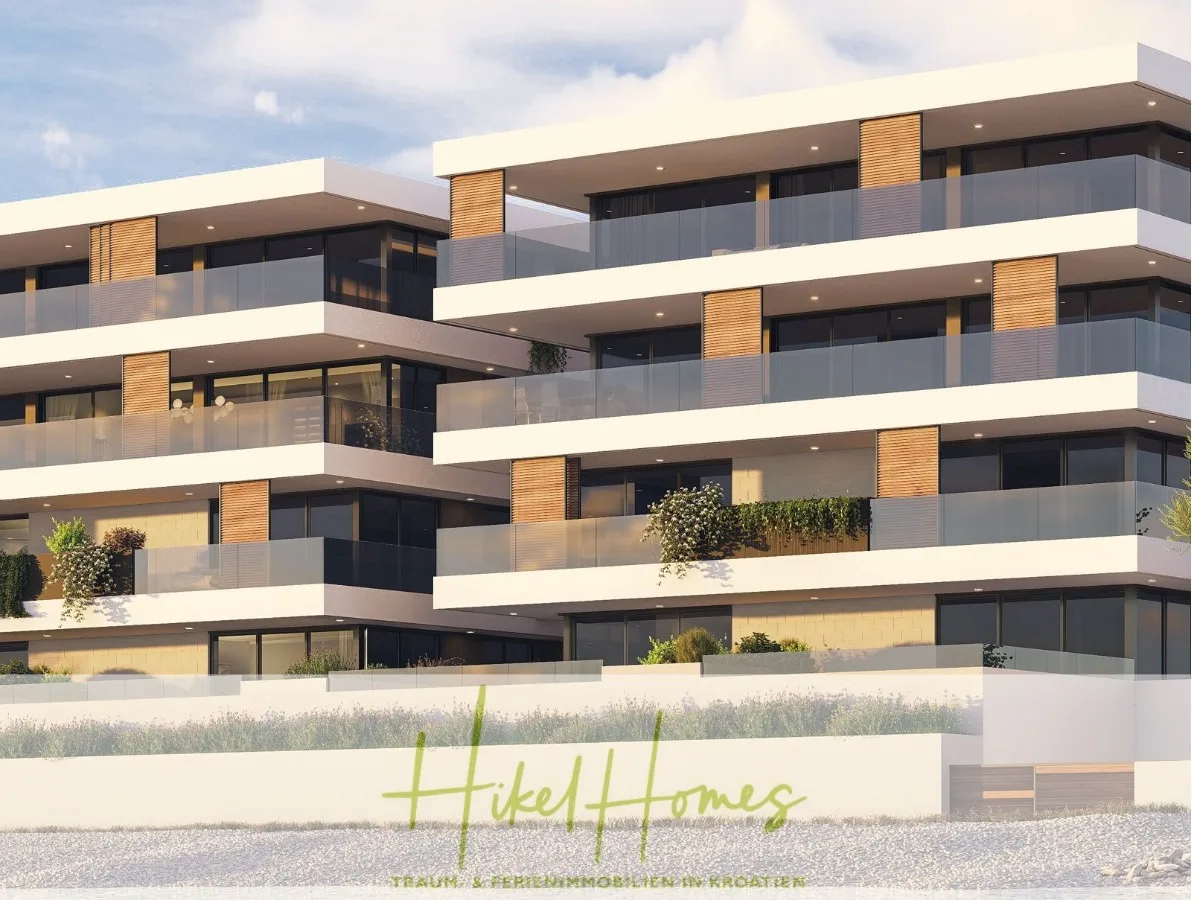 1. Reihe Luxus Neubau Penthouse - Meerblick mit 3 SZ, riesige Terrasse und Gemeinschaftspool (S6A) — Bild 1