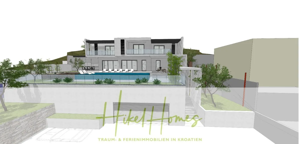 1515m² Bauland mit fertigen Bauprojekt in Panoramahanglage mit traumhaften Rundumblick aufs Meer — Bild 5