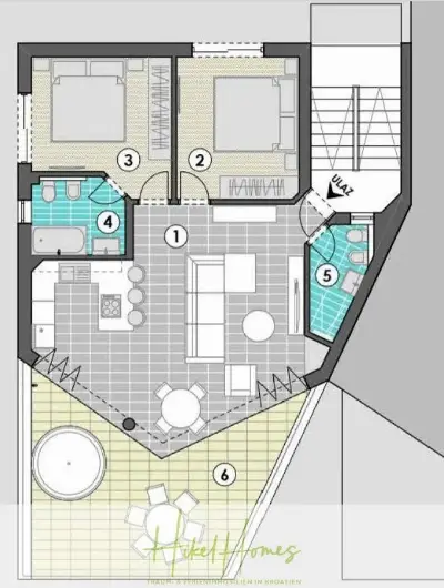 Luxus Meerblick 77m² Ensemble mit 2 Schlafzimmern, Terrasse und Südausrichtung - Einziehen 2025! — Bild 18