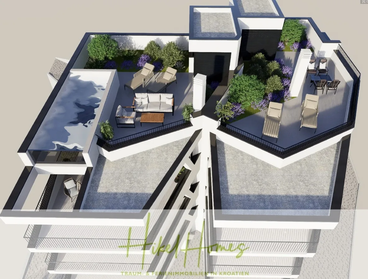 Meerblick Penthouse mit außergewöhnlicher Architektur 104m² mit 2 SZ, Terrasse und Südausrichtung — Bild 2