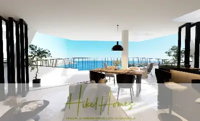 Meerblick Penthouse mit außergewöhnlicher Architektur 104m² mit 2 SZ, Terrasse und Südausrichtung — Bild 6