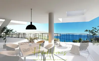 Meerblick Penthouse mit außergewöhnlicher Architektur 104m² mit 2 SZ, Terrasse und Südausrichtung — Bild 7