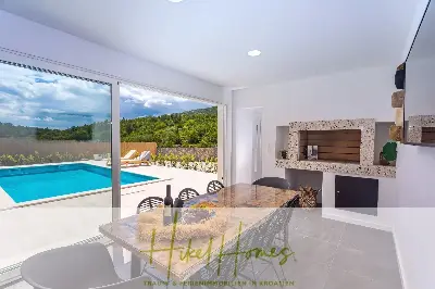 4 Schlafzimmer / 32m² Pool / Sommerküche - Neubauhaus nur 8km von Omis entfernt — Bild 6