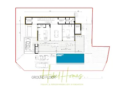 Villa Danjela - 246m² WFL in 2. Reihe zum Strand / 3 SZ / 246m² / Inifinity-Pool / Solar / ... — Bild 6