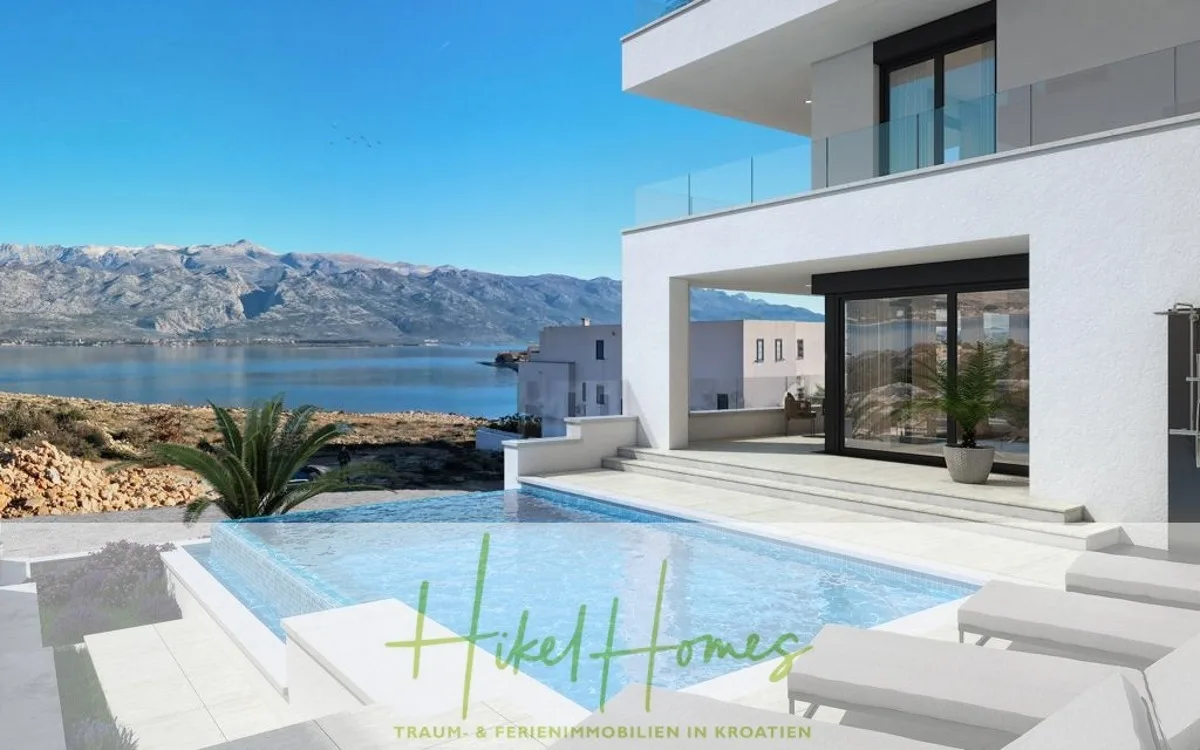 Luxus-Meerblick und Gebirgsblick-Villa in 2. Reihe zum Meer mit 4 SZ, Pool, Sauna, Fitness & Jacuzzi — Bild 3