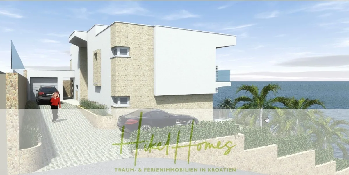 1437m² in erste Reihe zum Meer / Bauland zur Bebauung mit 2 Villen - Planung ist vorhanden — Bild 4
