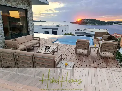 Seeview 2 von 3 | Möbilierte Luxus-Meerblick Villa mit 4 SZ, Pool, Sauna, Fitness, Jacuzzi, — Bild 14